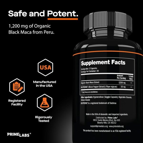 Prime Labs Organic Black Maca Capsules in Pakistan